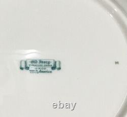 Eight Syracuse Square Old Ivory Cobalt Blue Floral Ctr Salad 8 1/8 Sy8 Plates