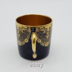 Espresso/Moccha Cup Rosenthal Cobalt Blue Gold Handpainted