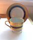 Faberge Imperial Heritage Cobalt Blue Cup And Saucer 24k Gold Trim No. 2