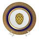 Faberge Imperial Heritage Cobalt Blue Gold 7 7/8 Salad Plate Coronation
