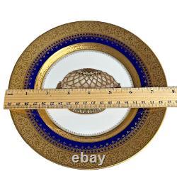 Faberge Imperial Heritage Cobalt Blue Gold 7 7/8 Salad Plate RENAISSANCE