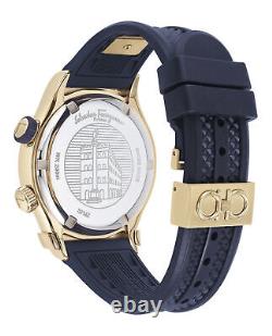 Ferragamo Mens Ferragamo 1927 Gold 44mm Strap Fashion Watch