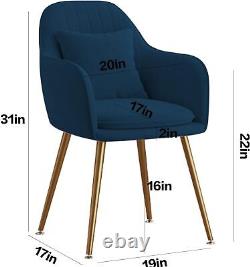 Furniture Velvet Chiars Living Dining Room Set 2 Accent Arm Chairs Upholstered