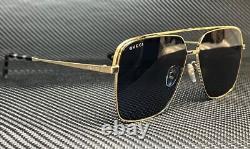 GUCCI GG1099SA 002 Gold Blue Men's Metal 61 mm XL Sunglasses