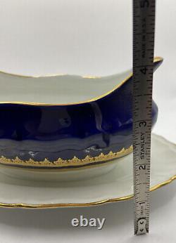 Gravy Boat Porcelain By MOSTOROD/Egypt/Cobalt Blue & Gold