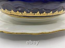 Gravy Boat Porcelain By MOSTOROD/Egypt/Cobalt Blue & Gold