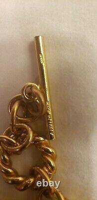 Gucci Gold Chain cobalt royal blue enamel links Belt Necklace vintage 1970s