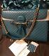 Hot! New Gucci 449635 Cobalt Micro Gg Guccissima Leather Emily Purse Handbag