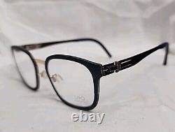 Handmade OVVO Optics 3904 14k Gold / Navy Blue Ash Titanium Eyeglass Frames