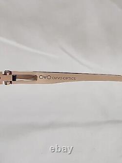 Handmade OVVO Optics 3904 14k Gold / Navy Blue Ash Titanium Eyeglass Frames