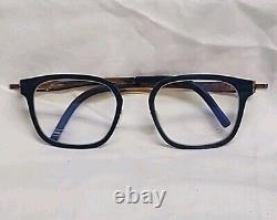 Handmade OVVO Optics 3904 14k Gold / Navy Blue Ash Titanium Eyeglass Frames