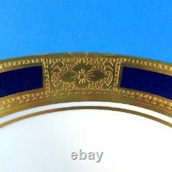 Heavy Gold Encrusted and Cobalt Empress Pedestal Aynsley Tea Cup and Saucer