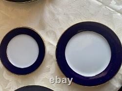 Heinrich porcelain 44 Pieces Cobalt Blue And Gold Dinner Set For 8. New In Box