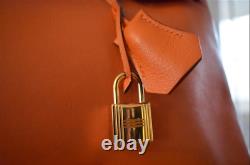 Hermes bag Limited edition Birkin 30 Orange Cobalt Swift Gold Hardware Stamp
