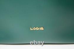 Lodis Blair Unlined Grace Green Cobalt Leather Multifunction Satchel $278 New