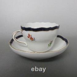 MEISSEN #99 Flower Gold Cobalt Blue Vintage Cup