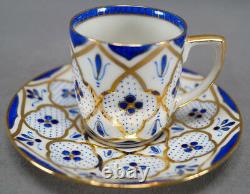 M & Z Austria Cobalt & Gold Moorish Design Demitasse Cup & Saucer C. 1884-1909