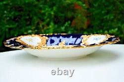 Meissen handpainted gilded large cobalt blue bowl