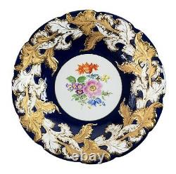 Meissen porcelain cobalt and gold deep cabinet plate/ bowl