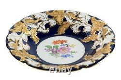 Meissen porcelain cobalt and gold deep cabinet plate/ bowl