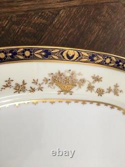 Minton Dynasty Cobalt Blue & Gold 13'' Oval Serving Platter England