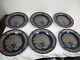 Moroccan Taous Blue Gold Cobalt Peacock 9 3/4 Plates (6) China