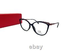 New CAROLINA HERRERA Frames Navy Rose Gold Blue Acetate VHE783K 07A5 53 15 135