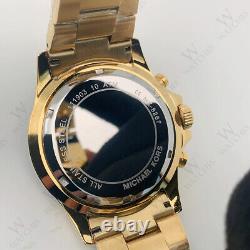 New Michael Kors MK8267 Everest Gold Tone Stainless Steel Bracelet Men's Watch