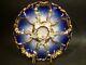 Oyster Plate Rare Hand Painted Limoges Oyster Plate Cobalt Blue And Gold