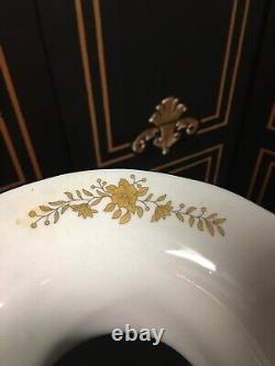 Pair of palace LIMOGES Imperial Italy Porcelain 22kt Gold & Cobalt Blue Vases