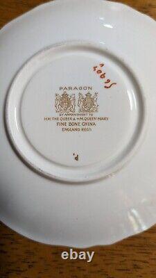 Paragon Bone China Tea Cup & Saucer (6907) Gold Cobalt Blue Double Warrant