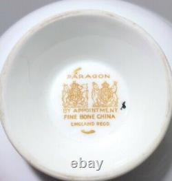 Paragon England Mums on Cobalt Blue Background Gold Decorated Tea Cup & Saucer
