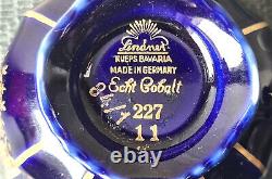 Porcelain Cup + Saucer Cobalt Blue Gold Lindner 1960-er Years P429