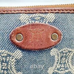 RARE! CELINE Paris Macadam Pouch Purse Denim Authentic