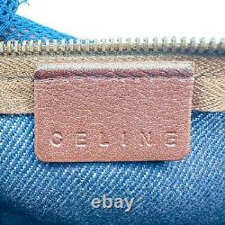 RARE! CELINE Paris Macadam Pouch Purse Denim Authentic