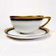 Rare Rosenthal 1697 Aida Gold Encrusted And Cobalt Blue Tea Cup With Saucer