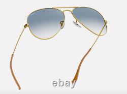 RAY BAN AViATOR Sunglasses, Light BLUE GRADIENT Lens, RB3025 58 Standard Size