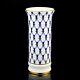 Russian Imperial Lomonosov Bone Porcelain Vase For Flower Cobalt Net 22k Gold