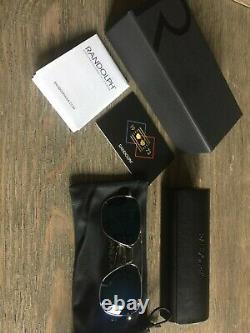 Randolph Engineering Sunglasses Aviator- 23K White Gold/ POLARIZED/Cobalt 55mm