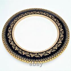 Rare Brownfield's China for Tiffany & Co. Cobalt & Gold Encrusted Dinner Plate