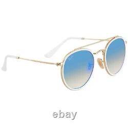 Ray Ban Round Double Bridge Blue Gradient Flash Unisex Sunglasses RB3647 N0014O