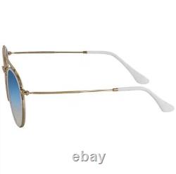 Ray Ban Round Double Bridge Blue Gradient Flash Unisex Sunglasses RB3647 N0014O