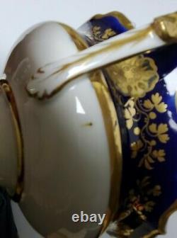 Ridgway China Footed Compote Sauce Tureen Cobalt Gold #1368
