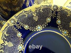 Rosenthal 5 Cups And 6 Saucers coffé Expresso Cobalt Blue with Gold