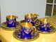 Rosenthal Expresso Cobalt Blue With Gold 5 Cups And 6 Saucers