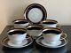 Rosenthal Germany Eminence Cobalt Blue And Gold Cup And Saucers Set Of 5