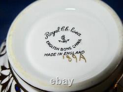 Royal Chelsea Fancy Gold Cobalt Blue Bone China Cup & Saucer