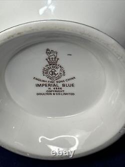 Royal Doulton Imperial Coffee Pot 4996 White Cobalt Blue Gold Excellent