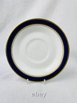Royal Worcester Howard Cobalt Blue with Gold Trim 5 Piece Place Setting NEW