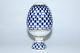 Russian Imperial Lomonosov Porcelain Easter Egg Cobalt Net 22k Gold Russia Rare